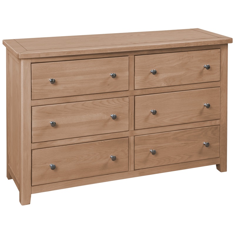 Hemsby Oak 6 Drawer Wide Chest