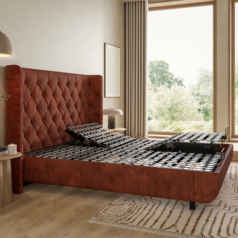 Arc Adjustable Disc Bed with Luxury Headboard - Copper