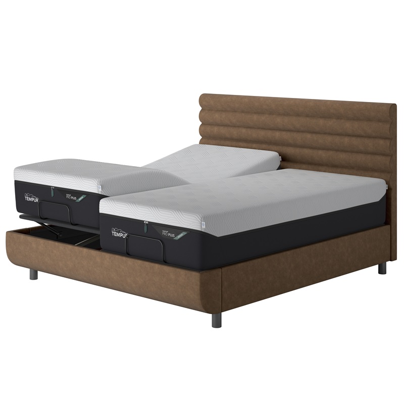 Ergo Smart Base Bedwith Vectra Headboard - Brown