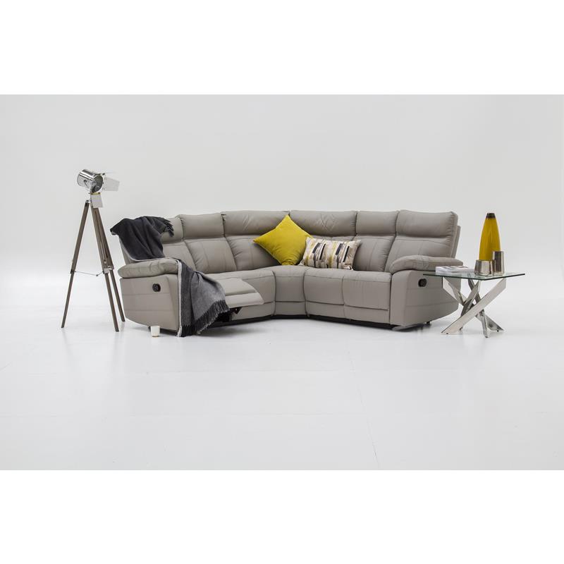 Pakefield Corner Group Electric Reclining - Light Grey