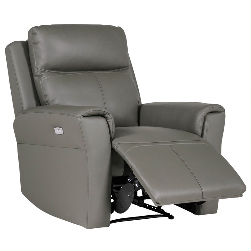 Rushford 1 Seater Electric Recliner - Ash Leather